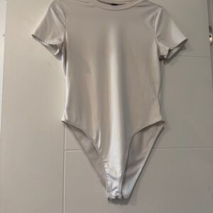 SHEIN White Bodysuit Classic Stretchy Top
